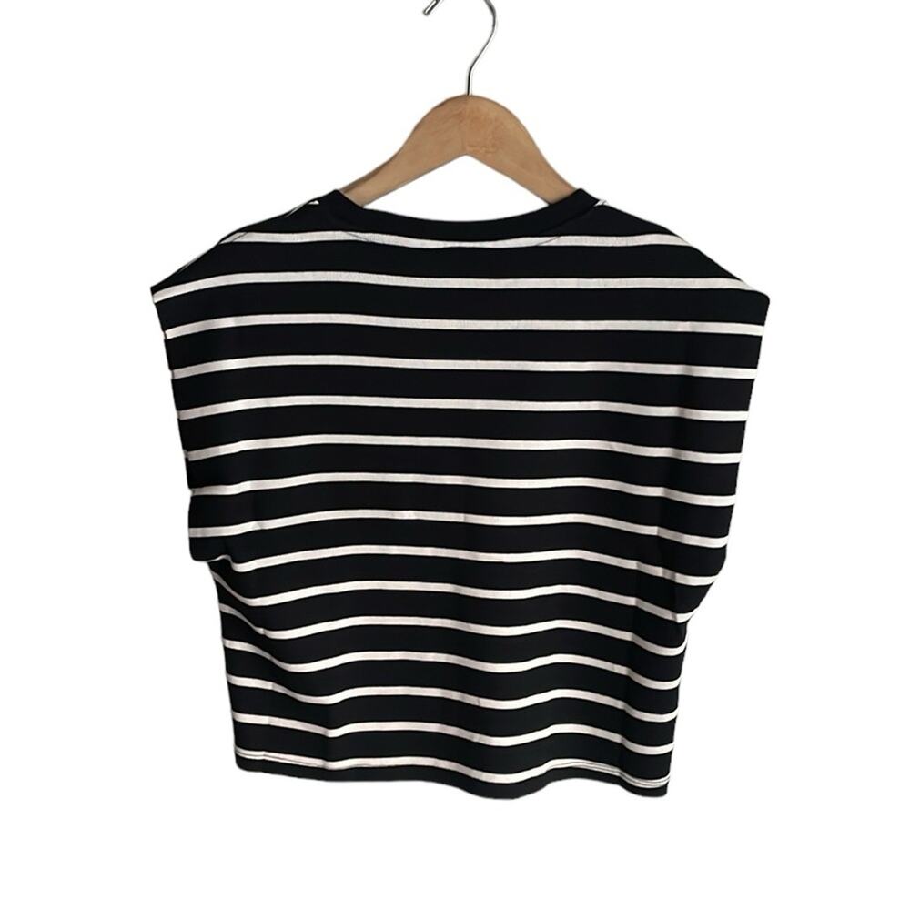 Mango Shoulder pad striped t-shirt - Picture 3 of 16